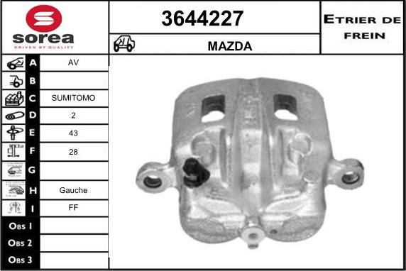 Sera 3644227 - Etrier frana aaoparts.ro