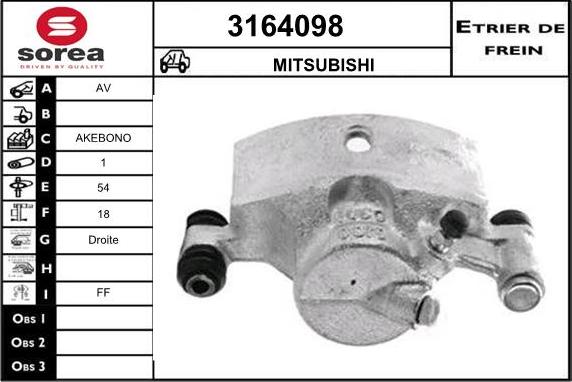 Sera 3164098 - Etrier frana aaoparts.ro