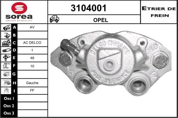 Sera 3104001 - Etrier frana aaoparts.ro