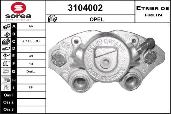 Sera 3104002 - Etrier frana aaoparts.ro