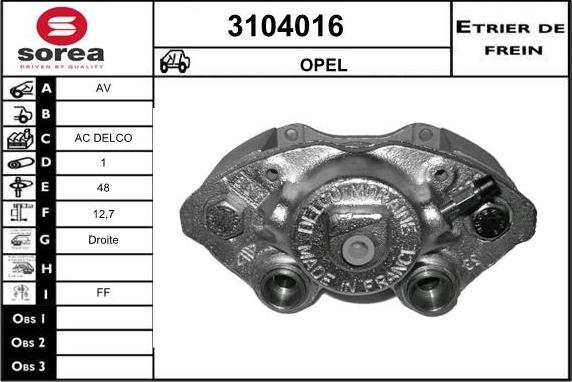 Sera 3104016 - Etrier frana aaoparts.ro