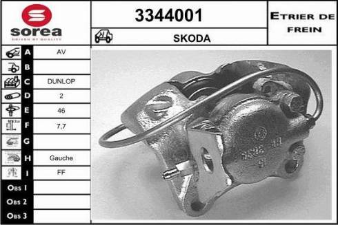 Sera 3344001 - Etrier frana aaoparts.ro