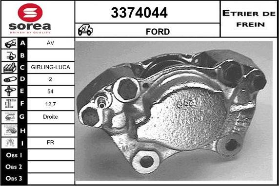 Sera 3374044 - Etrier frana aaoparts.ro