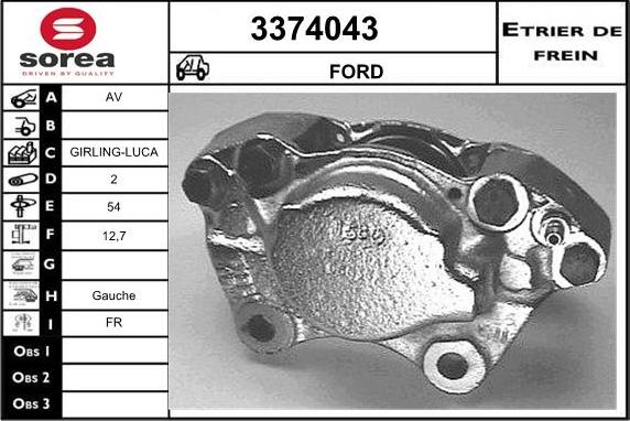 Sera 3374043 - Etrier frana aaoparts.ro