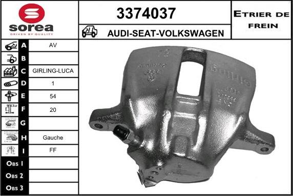 Sera 3374037 - Etrier frana aaoparts.ro