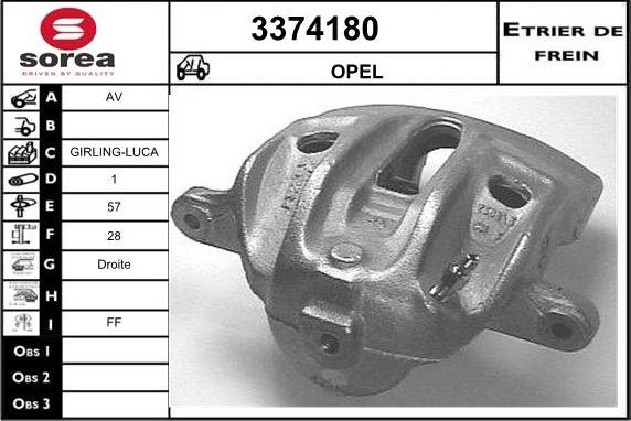 Sera 3374180 - Etrier frana aaoparts.ro