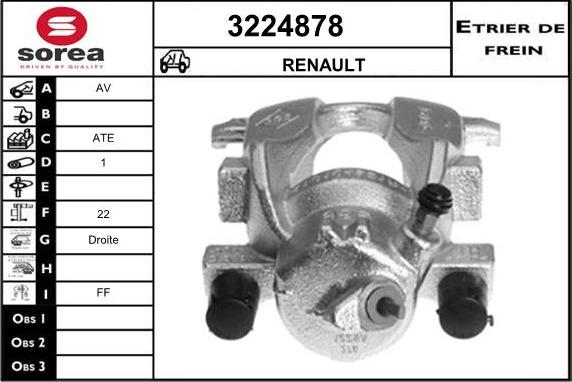 Sera 3224878 - Etrier frana aaoparts.ro