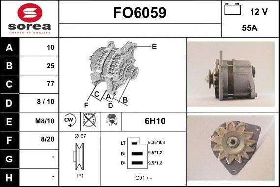 Sera FO6059 - Generator / Alternator aaoparts.ro