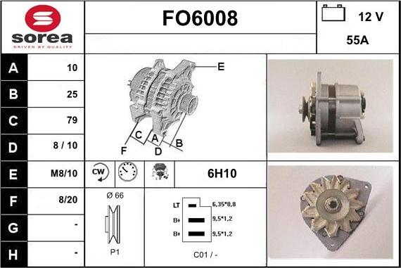 Sera FO6008 - Generator / Alternator aaoparts.ro