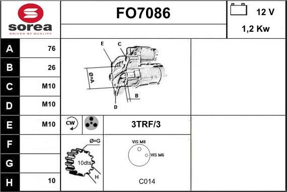 Sera FO7086 - Starter aaoparts.ro