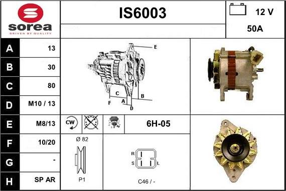 Sera IS6003 - Generator / Alternator aaoparts.ro