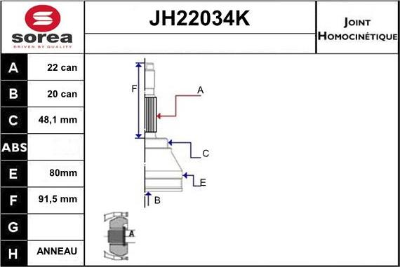 Sera JH22034K - Set articulatie, planetara aaoparts.ro