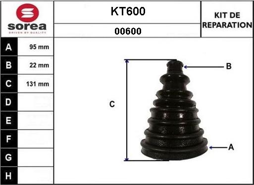 Sera KT600 - Burduf cauciuc, articulatie planetara aaoparts.ro