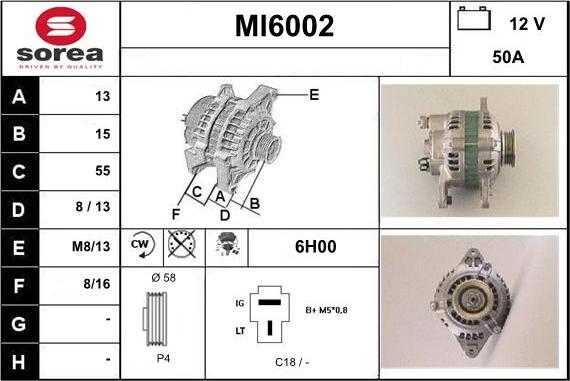 Sera MI6002 - Generator / Alternator aaoparts.ro