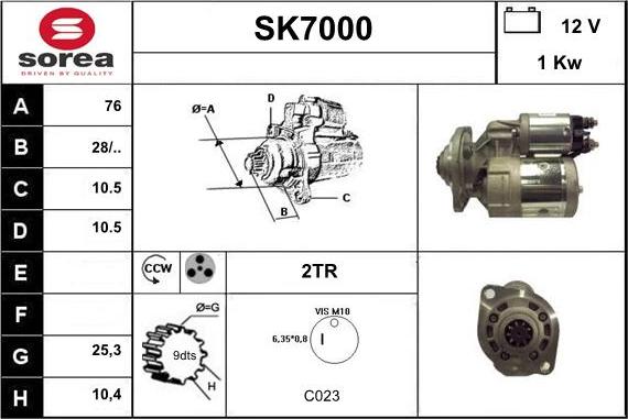 Sera SK7000 - Starter aaoparts.ro