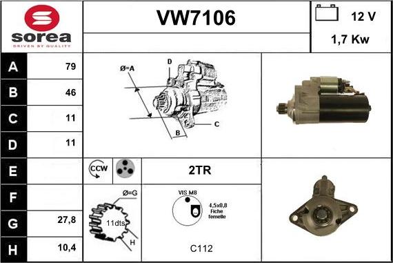 Sera VW7106 - Starter aaoparts.ro