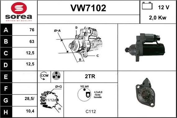 Sera VW7102 - Starter aaoparts.ro