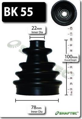 Shaftec BK55 - Burduf cauciuc, articulatie planetara aaoparts.ro