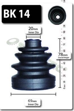 Shaftec BK14 - Burduf cauciuc, articulatie planetara aaoparts.ro