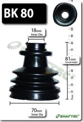 Shaftec BK80 - Burduf cauciuc, articulatie planetara aaoparts.ro