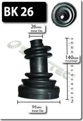 Shaftec BK26 - Burduf cauciuc, articulatie planetara aaoparts.ro