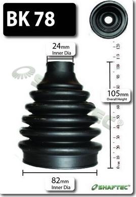 Shaftec BK78 - Burduf cauciuc, articulatie planetara aaoparts.ro