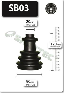 Shaftec SB03 - Burduf cauciuc, articulatie planetara aaoparts.ro