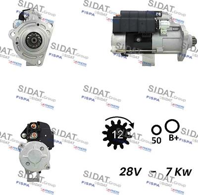 Sidat S24MH0125A2 - Starter aaoparts.ro