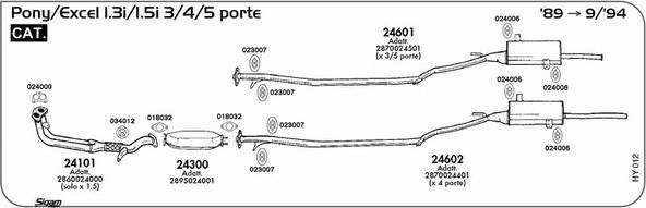 Sigam HY012 - Sistem de esapament aaoparts.ro