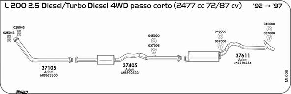 Sigam MI008 - Sistem de esapament aaoparts.ro