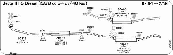 Sigam VW092 - Sistem de esapament aaoparts.ro