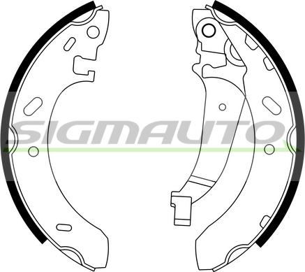 SIGMAUTO SFD698 - Set saboti frana aaoparts.ro