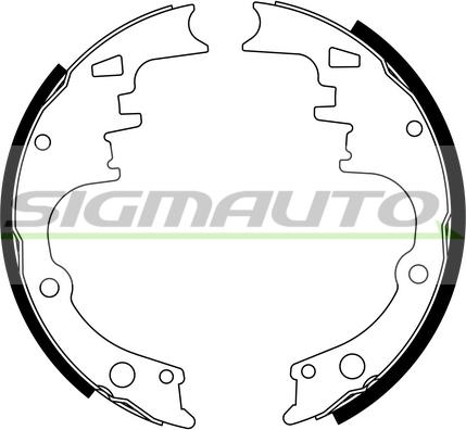 SIGMAUTO SFD245 - Set saboti frana aaoparts.ro
