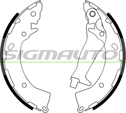 SIGMAUTO SFA744 - Set saboti frana aaoparts.ro