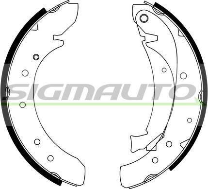 SIGMAUTO SFA176 - Set saboti frana aaoparts.ro