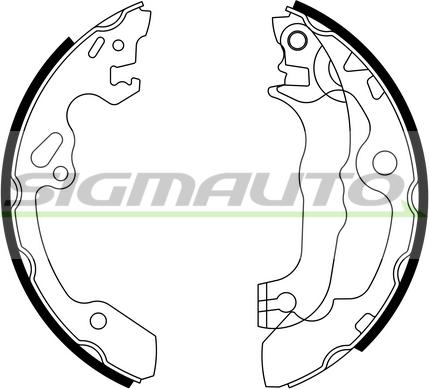 SIGMAUTO SFA238 - Set saboti frana aaoparts.ro