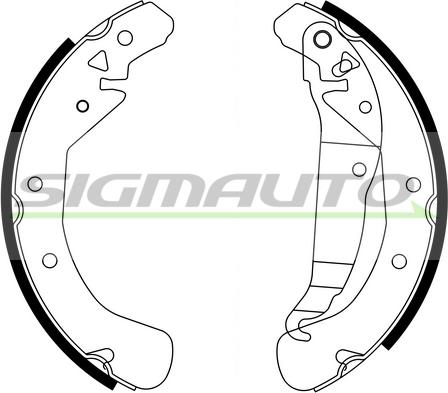 SIGMAUTO SFA358 - Set saboti frana aaoparts.ro