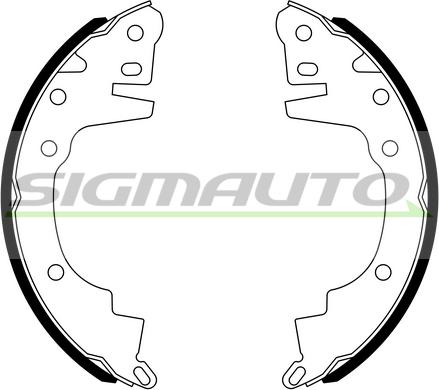 SIGMAUTO SFA814 - Set saboti frana aaoparts.ro