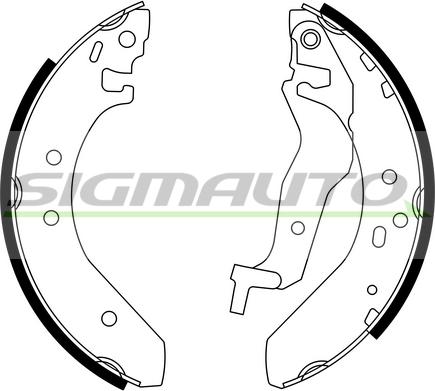 SIGMAUTO SFA705 - Set saboti frana aaoparts.ro