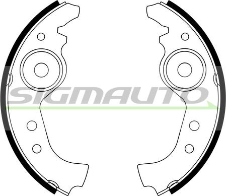 SIGMAUTO SFA290 - Set saboti frana aaoparts.ro