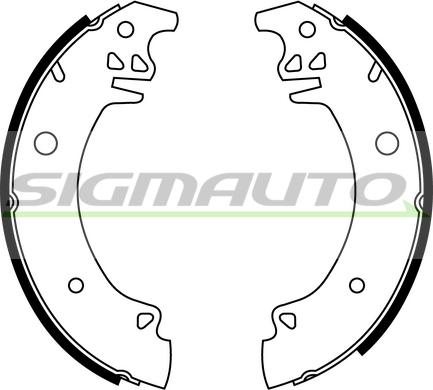 SIGMAUTO SFA376 - Set saboti frana aaoparts.ro