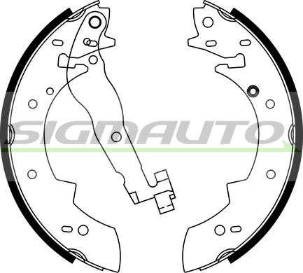 SIGMAUTO SFA419 - Set saboti frana aaoparts.ro