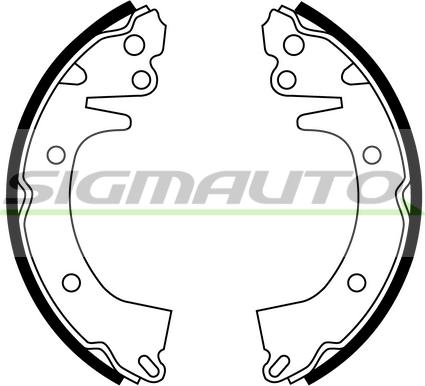 SIGMAUTO SFA732 - Set saboti frana aaoparts.ro