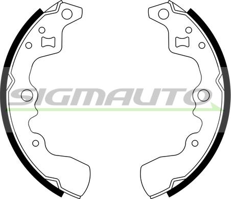 SIGMAUTO SFA901 - Set saboti frana aaoparts.ro