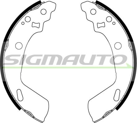 SIGMAUTO SFA928 - Set saboti frana aaoparts.ro