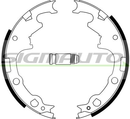 SIGMAUTO SFA424 - Set saboti frana aaoparts.ro