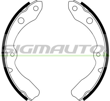 SIGMAUTO SFA668 - Set saboti frana aaoparts.ro