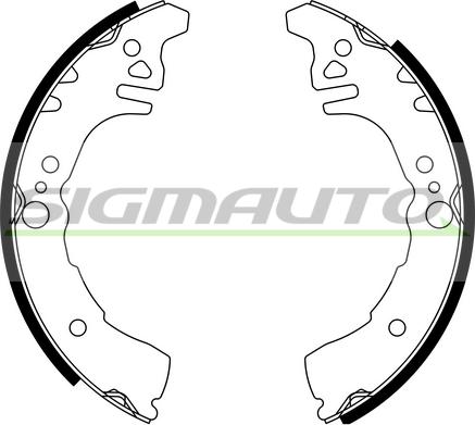 SIGMAUTO SFA681 - Set saboti frana aaoparts.ro