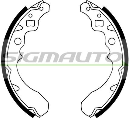SIGMAUTO SFA670 - Set saboti frana aaoparts.ro