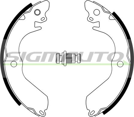 SIGMAUTO SFA817 - Set saboti frana aaoparts.ro